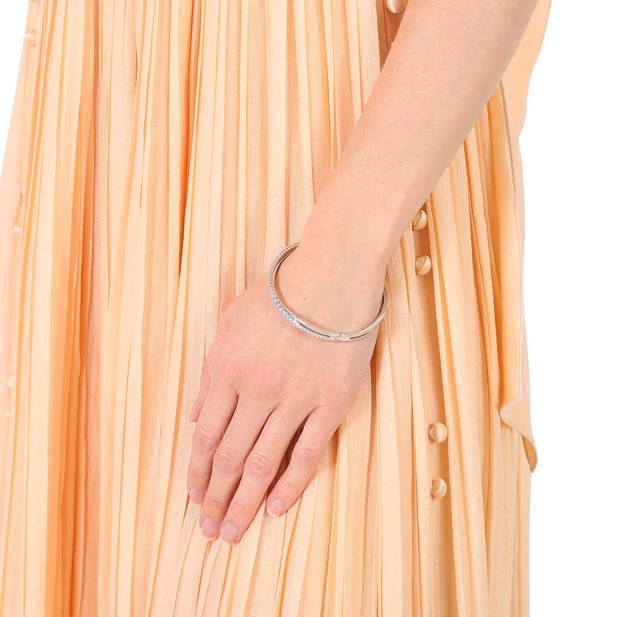 商品Swarovski|Ladies Twist Rhodium Plated Bangle,价格¥723,第2张图片详细描述