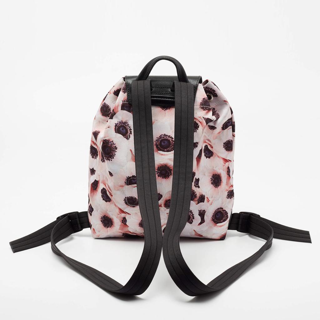 Longchamp Multicolor Floral Print Nylon and Leather Le Pliage Drawstring Backpack商品第4张图片规格展示