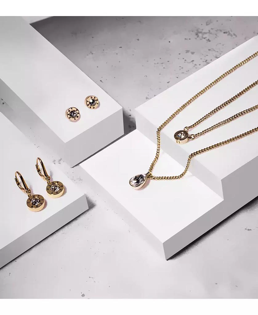 商品DKNY|Logo Crystal Ring Stud Earrings,价格¥114,第3张图片详细描述