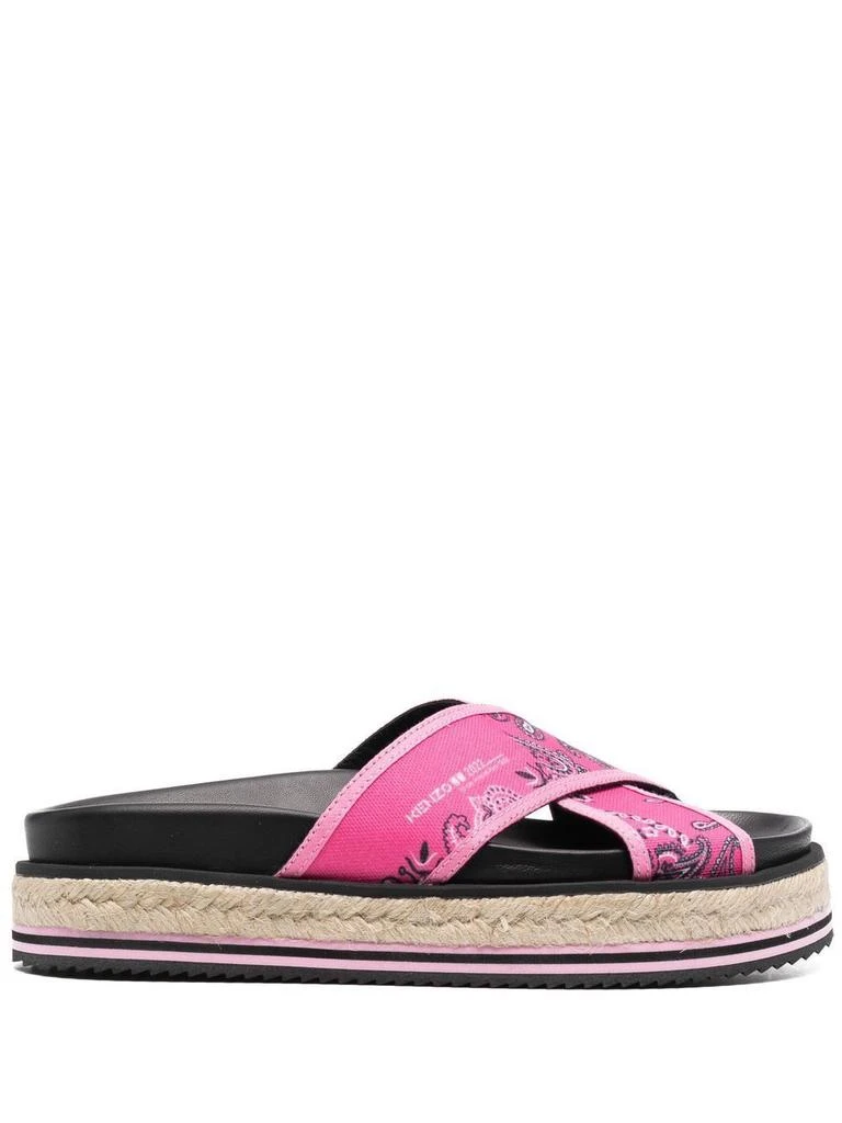 商品Kenzo|Kenzo Women's White Polyester Sandals,价格¥2626,第1张图片
