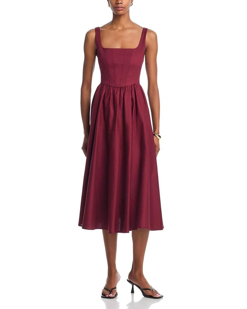 商品Wayf|Desi Bustier Midi Dress,价格¥941,第1张图片