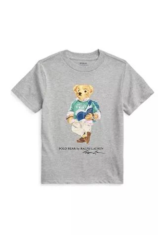 商品Ralph Lauren|Lauren Childrenswear Boys 4 7 Polo Bear Cotton Jersey Graphic T Shirt,价格¥119,第1张图片