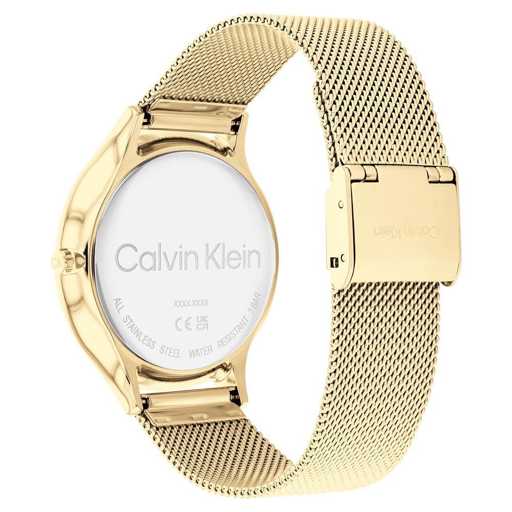 商品Calvin Klein|Gold-Tone Mesh Bracelet Watch 38mm,价格¥1086,第5张图片详细描述