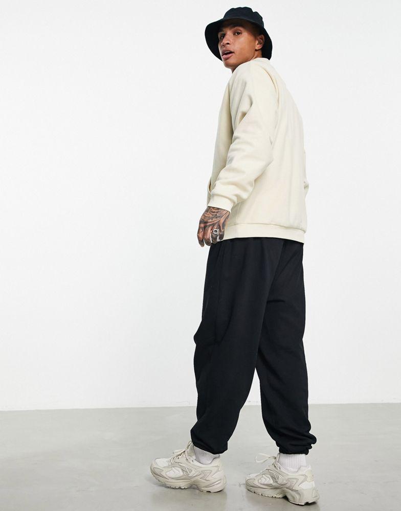 ASOS Dark Future oversized half zip polar fleece sweatshirt in off white商品第3张图片规格展示