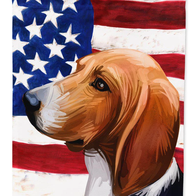 商品Caroline's Treasures|Treeing Walker Coonhound American Flag Garden Flag 2-Sided 2-Ply,价格¥137,第1张图片