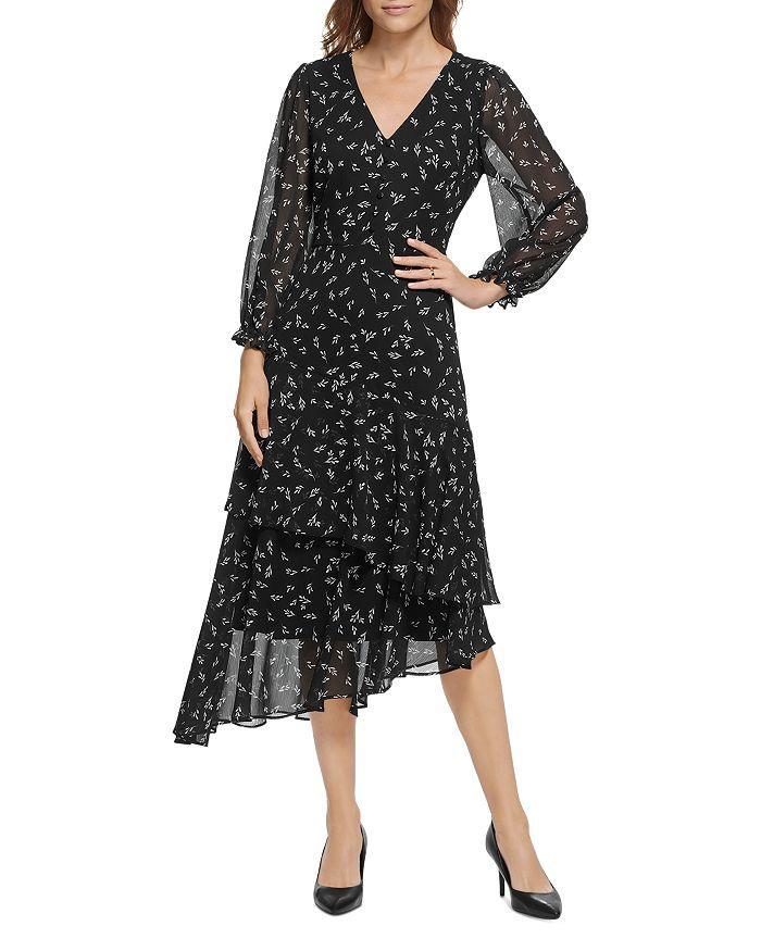 商品Karl Lagerfeld Paris|Floral Chiffon Dress,价格¥728,第3张图片详细描述