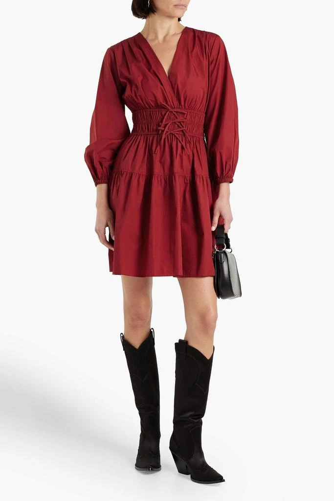 商品Derek Lam|Shirred cotton-poplin mini dress,价格¥1044,第2张图片详细描述