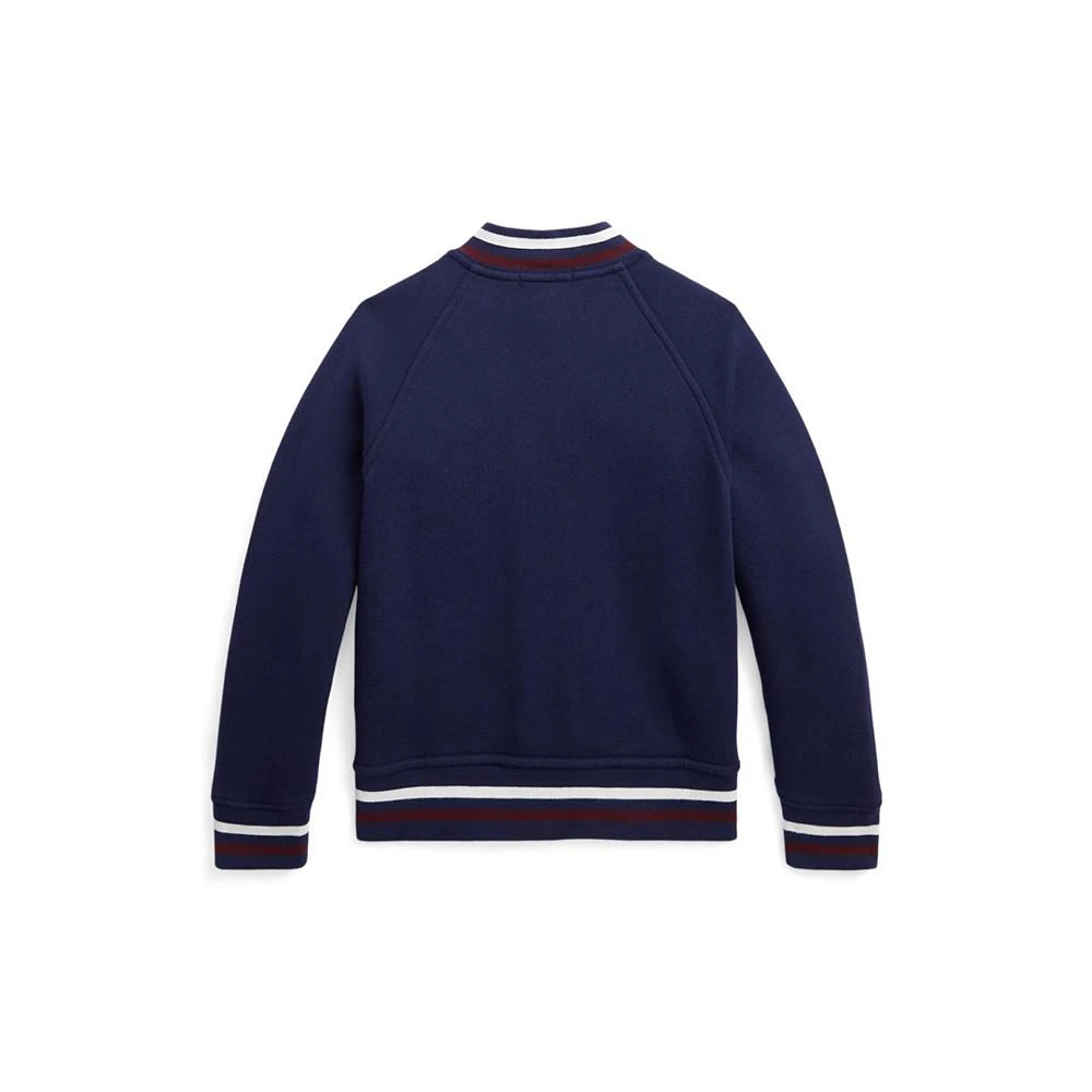 商品Ralph Lauren|Little and Toddler Boys Fleece Baseball Jacket,价格¥262,第2张图片详细描述