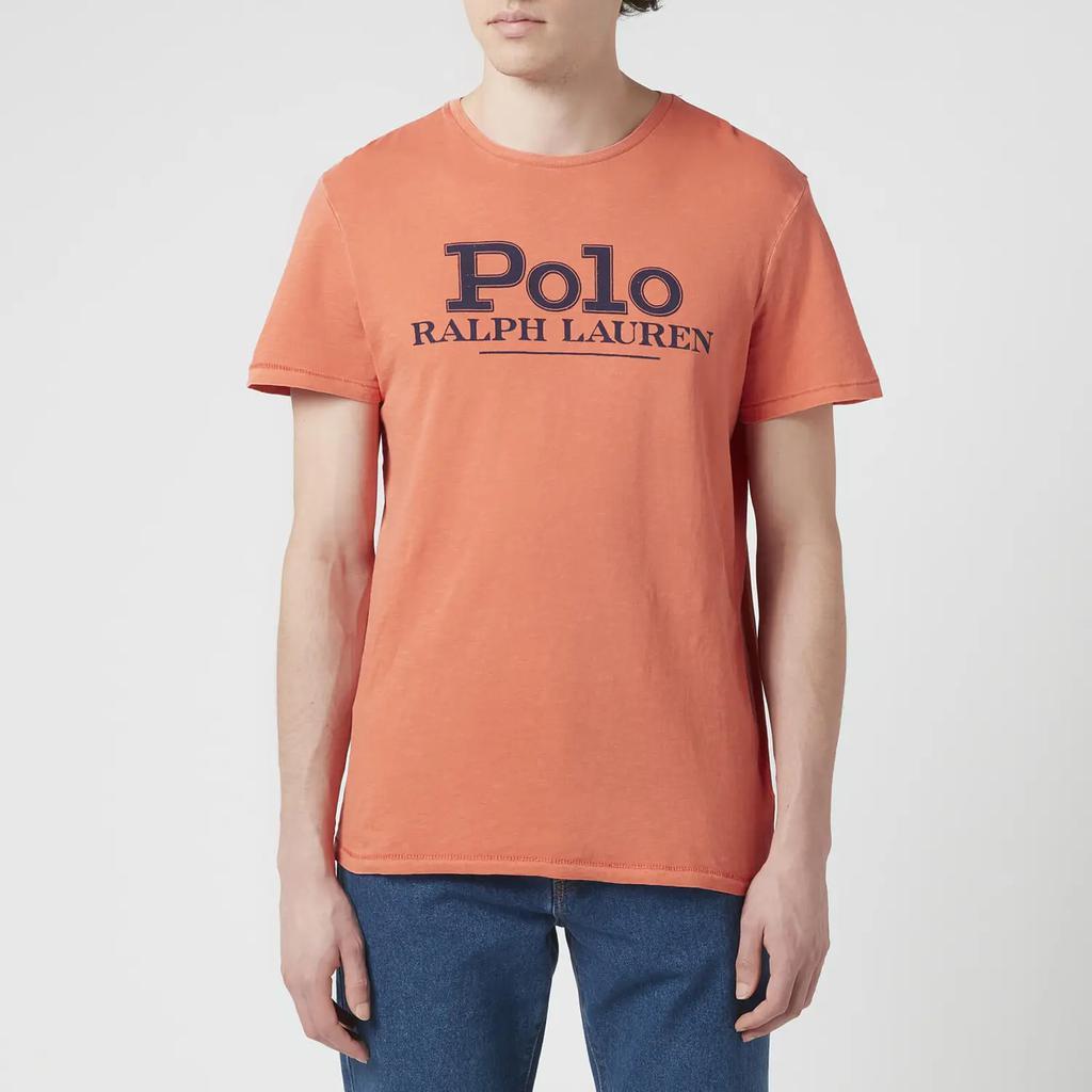 商品Ralph Lauren|Polo Ralph Lauren Men's Polo Logo T-Shirt - College Orange,价格¥611,第1张图片