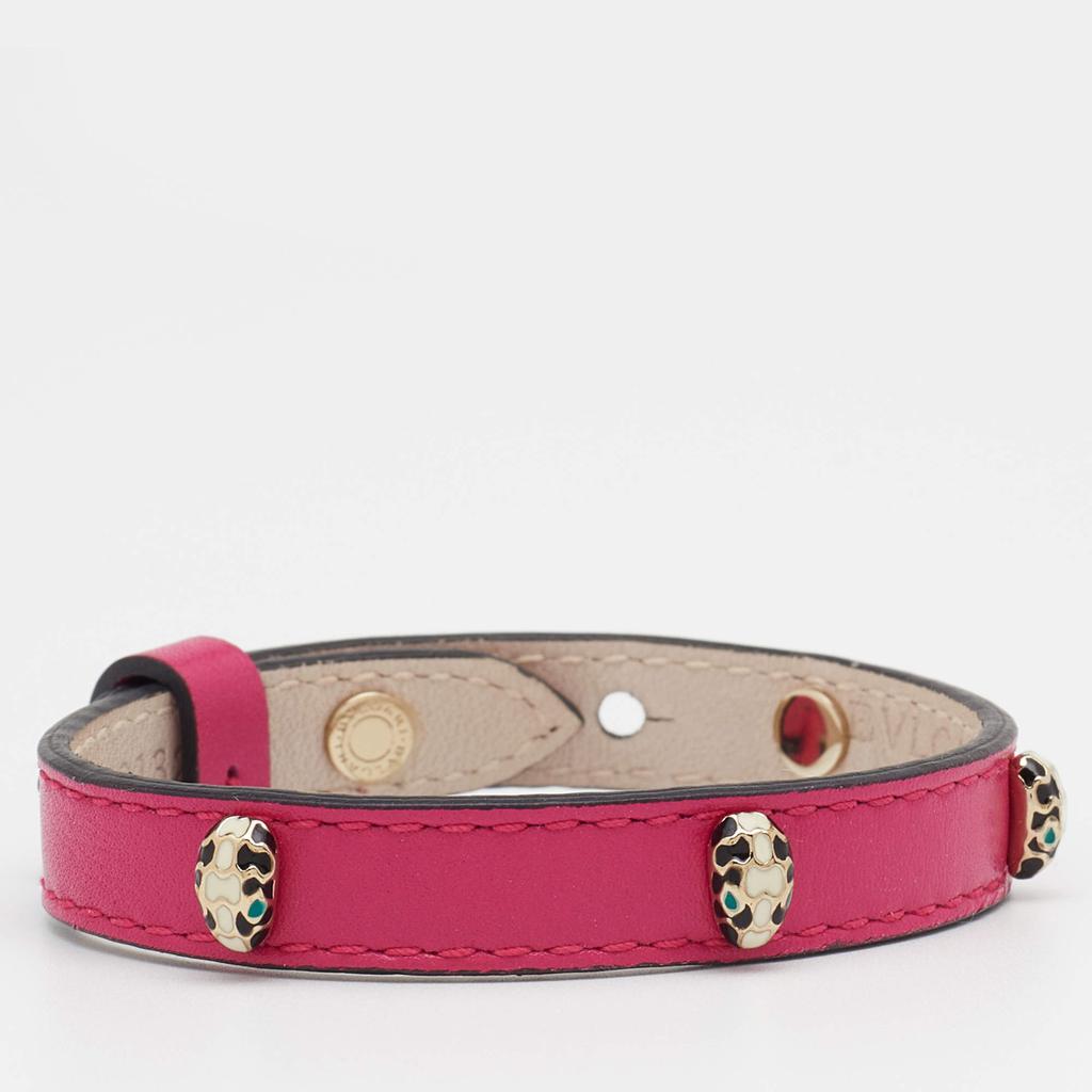 Bvlgari Serpenti Forever Pink Leather Bracelet商品第2张图片规格展示