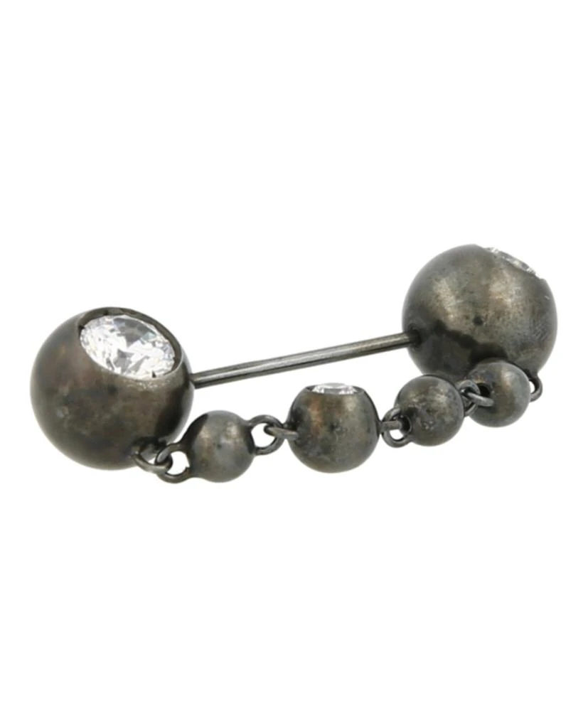 商品Bottega Veneta|Oxidized Silver Stone Brooch,价格¥1345,第1张图片