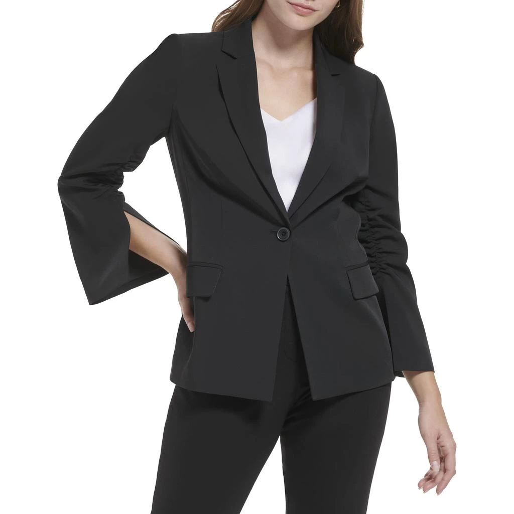 商品Calvin Klein|One-Button Jacket with Ruched Sleeve,价格¥716,第1张图片