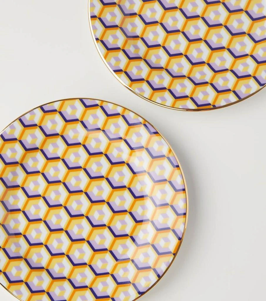 商品LA DOUBLE J|Cubi Giallo set of 2 dessert plates,价格¥931,第2张图片详细描述