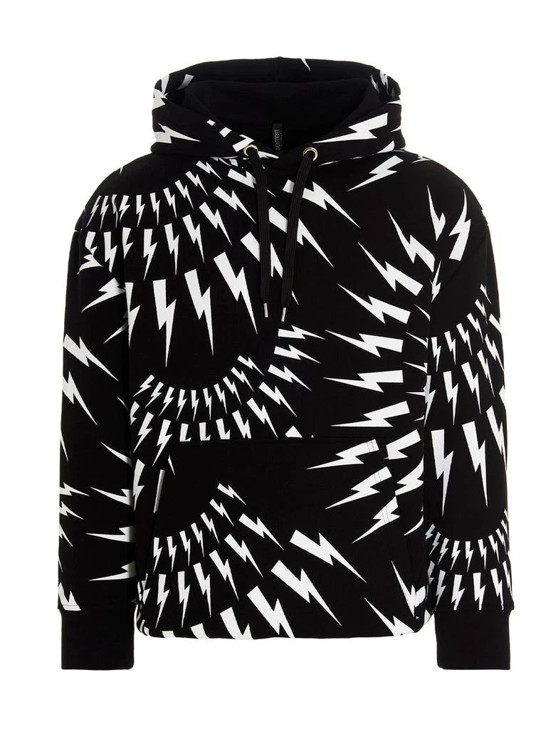 商品Neil Barrett|Neil Barrett Crazy Bolts Drawstring Hoodie,价格¥5082,第1张图片