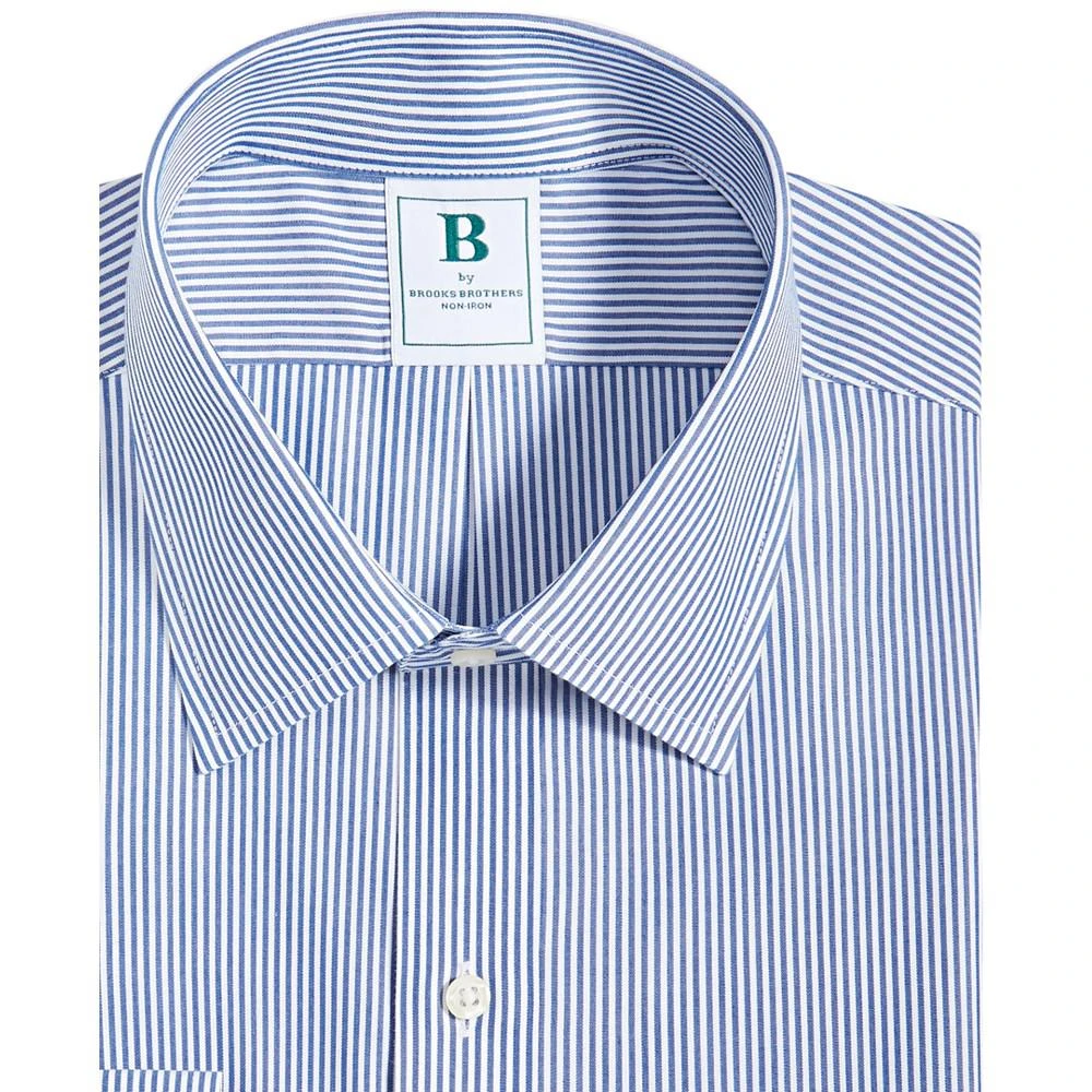 商品Brooks Brothers|Men's Regular Fit Non-Iron Bengal Stripe Dress Shirt,价格¥530,第5张图片详细描述