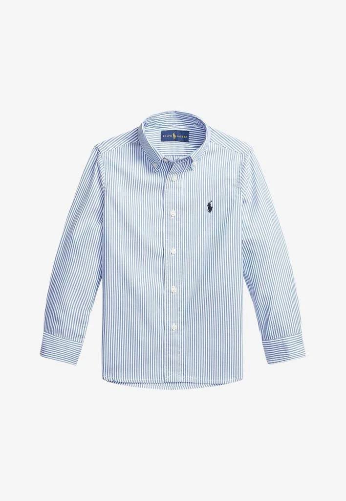 商品Ralph Lauren|Boys Striped Long-Sleeved Shirt,价格¥683,第1张图片