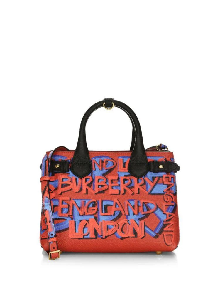 商品Burberry|Banner 小号Graffiti印花 手提斜挎包,价格¥8825,第1张图片