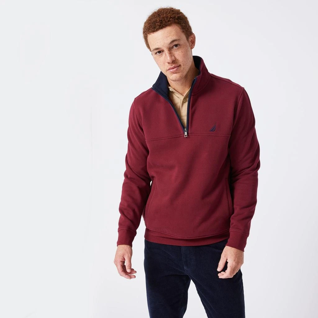 商品Nautica|Nautica Mens Big & Tall Quarter-Zip Pullover,价格¥361,第1张图片