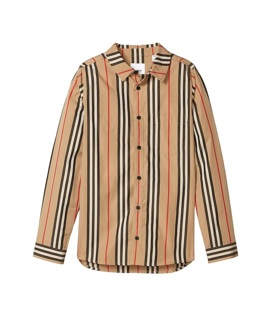 商品Burberry|Fredrick Icon Casual Long Sleeve Shirt (Little Kids/Big Kids),价格¥1328,第1张图片