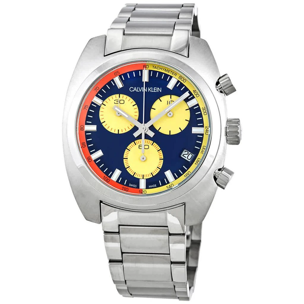 商品Calvin Klein|Calvin Klein Achieve Chronograph Quartz Blue Dial Mens Watch K8W3714N,价格¥434,第1张图片