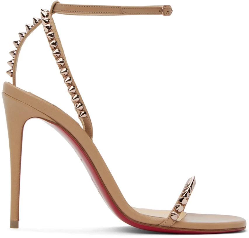 商品Christian Louboutin|Beige So Me 100 Heeled Sandals,价格¥7447,第1张图片