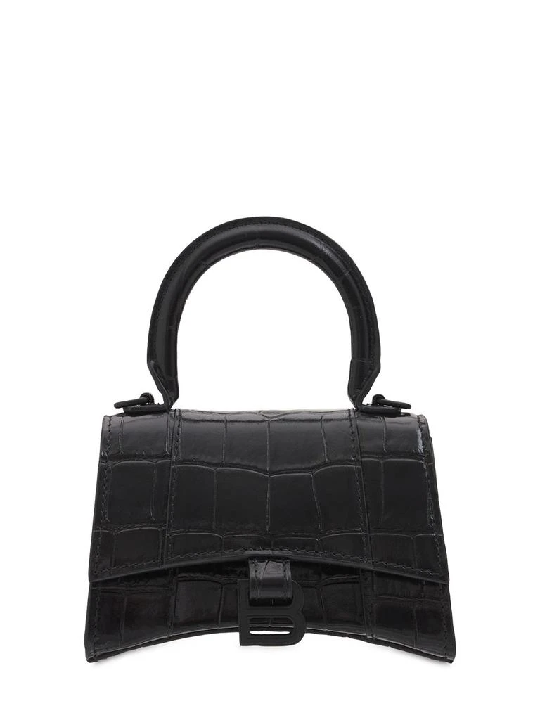 商品Balenciaga|Mini Hourglass Embossed Leather Bag,价格¥11882,第1张图片