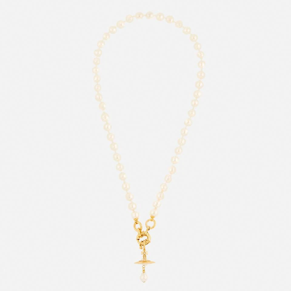 商品Vivienne Westwood|Vivienne Westwood Aleksa Gold-Tone Brass and Preciosa Pearl Necklace,价格¥1776,第2张图片详细描述