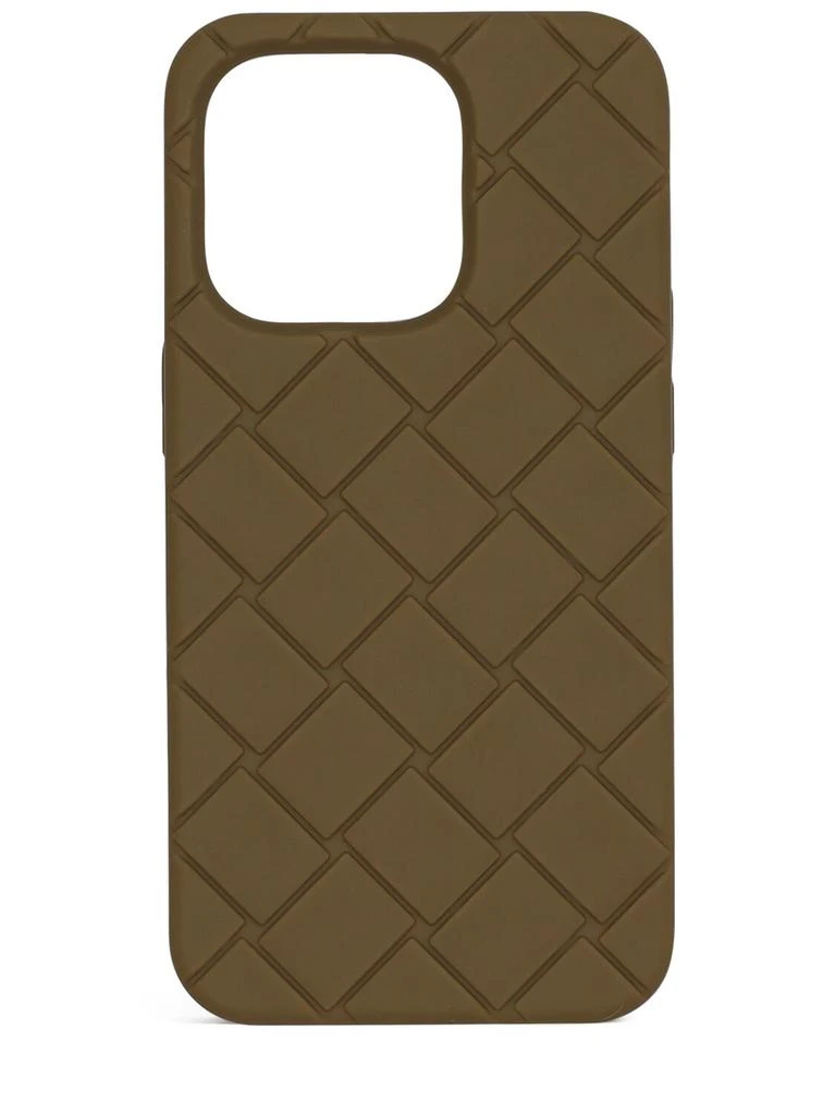 商品Bottega Veneta|Intreccio Silicone Iphone 14 Pro Case,价格¥1934,第1张图片