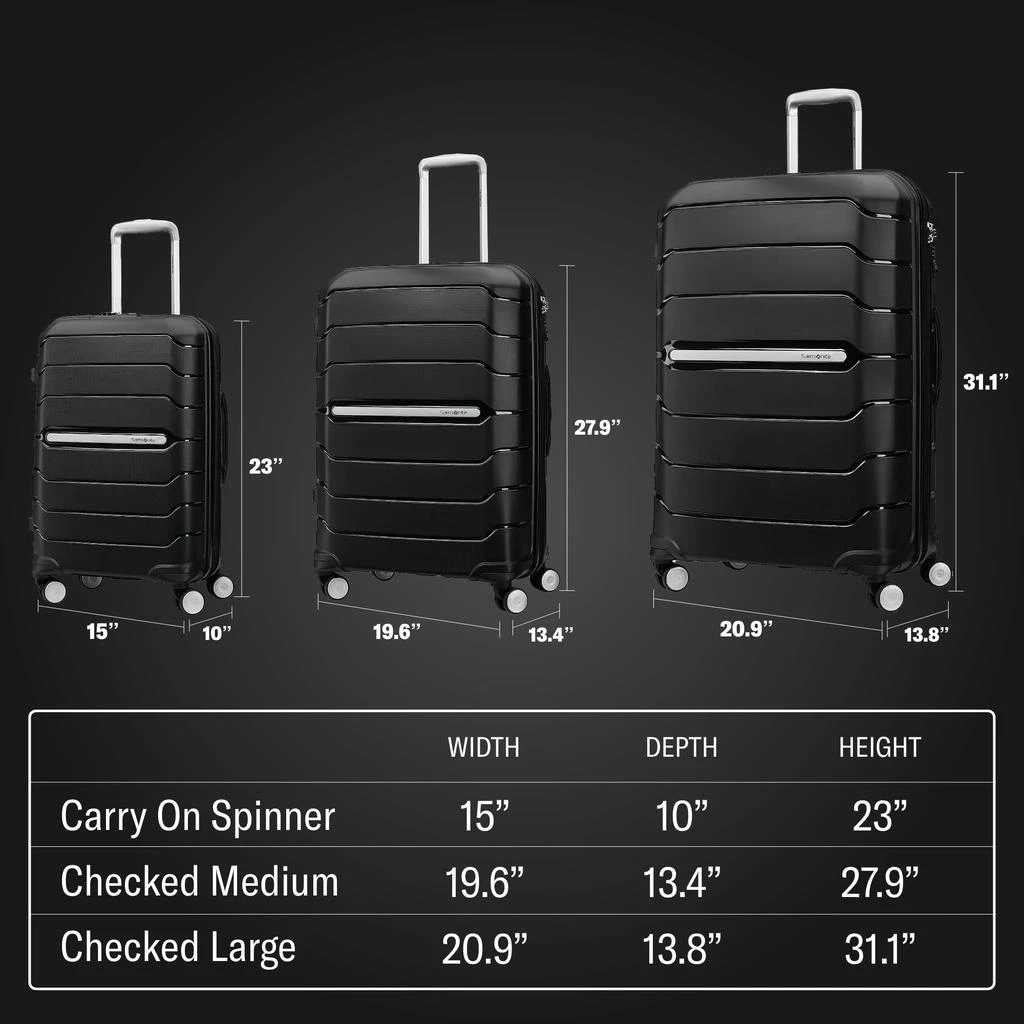 商品Samsonite|Samsonite Freeform Hardside Expandable with Double Spinner Wheels, Checked-Large 28-Inch, Black,价格¥1075,第4张图片详细描述