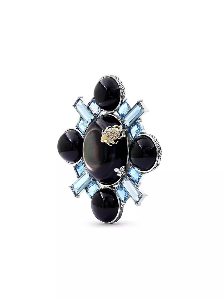 商品Stephen Dweck|One-Of-A-Kind Sterling Silver, 18K Yellow Gold, &amp; Multi-Gemstone Brooch,价格¥44847,第2张图片详细描述