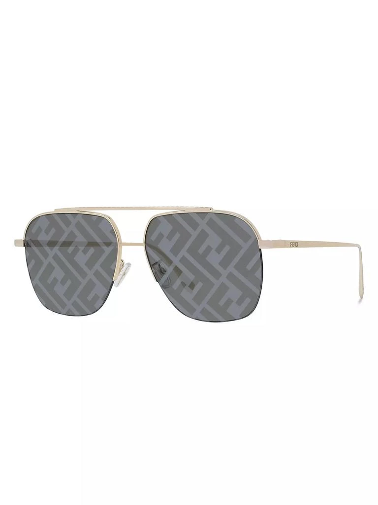 商品Fendi|57MM Logo Pilot Sunglasses,价格¥2702,第2张图片详细描述