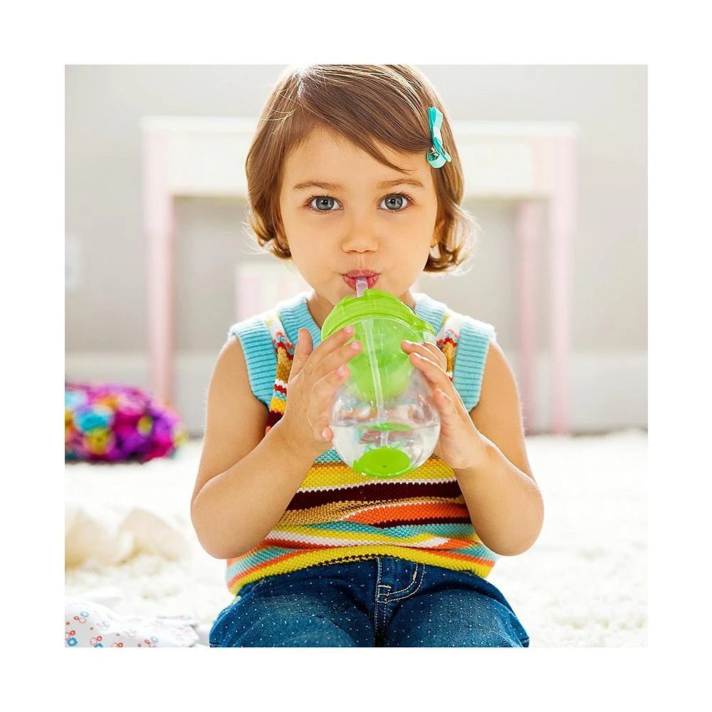 商品Munchkin|Any Angle Click Lock Weighted Straw Trainer Cup, Green, 10oz,价格¥112,第2张图片详细描述