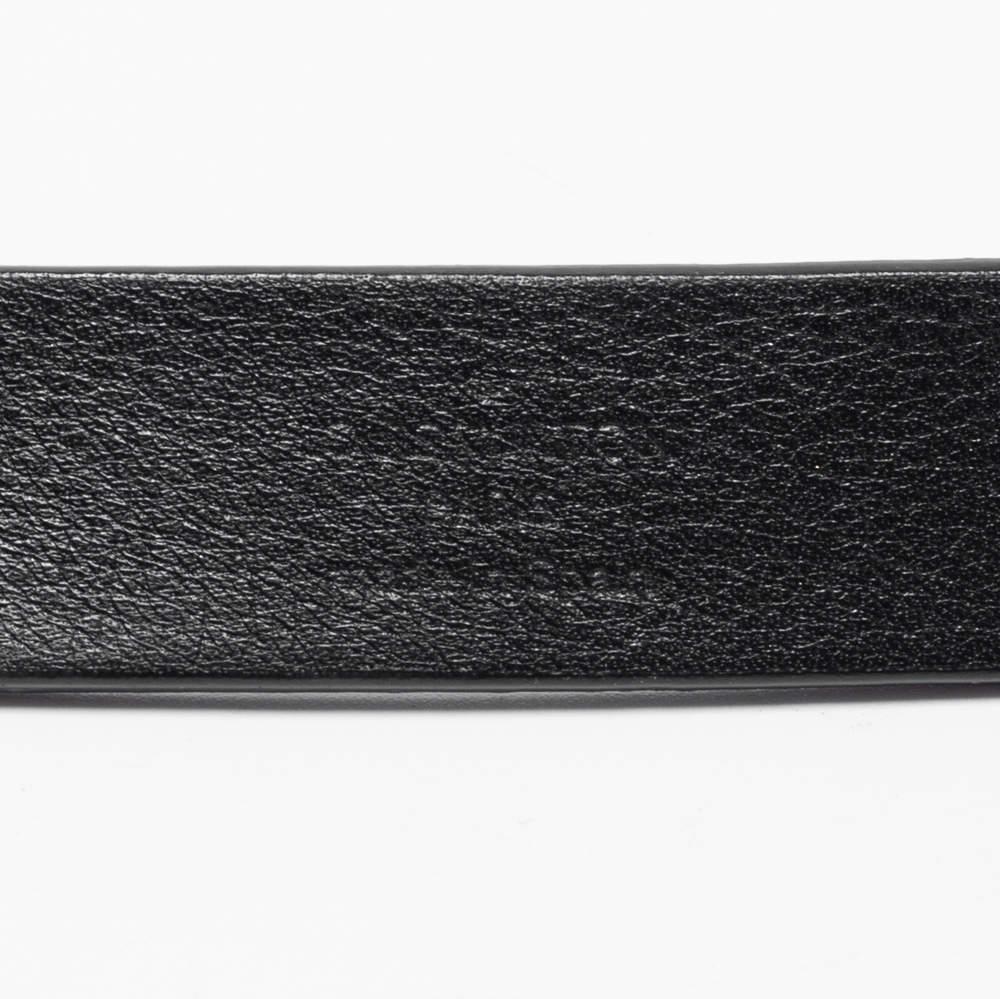 Louis Vuitton Black Embossed Leather LV Initiales Belt 75CM商品第4张图片规格展示