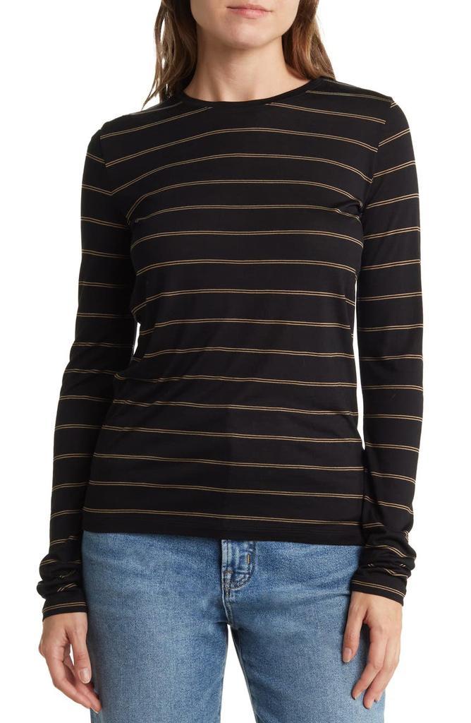 商品Vince|Stripe Long Sleeve Crewneck Shirt,价格¥515,第1张图片