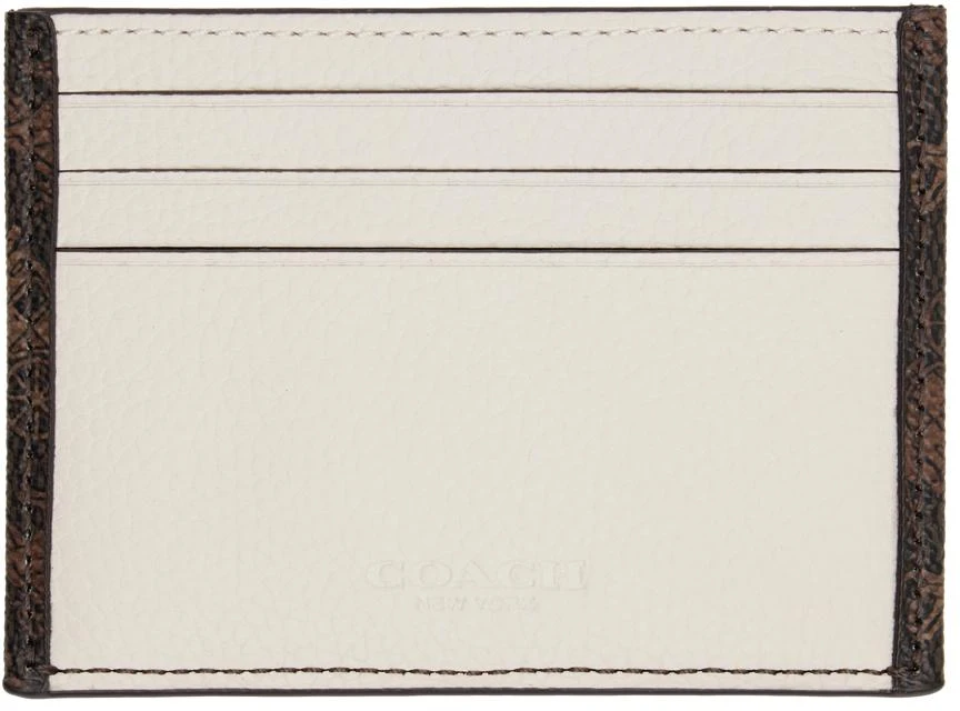 商品Coach|Brown & White Horse & Carriage Card Holder,价格¥259,第2张图片详细描述