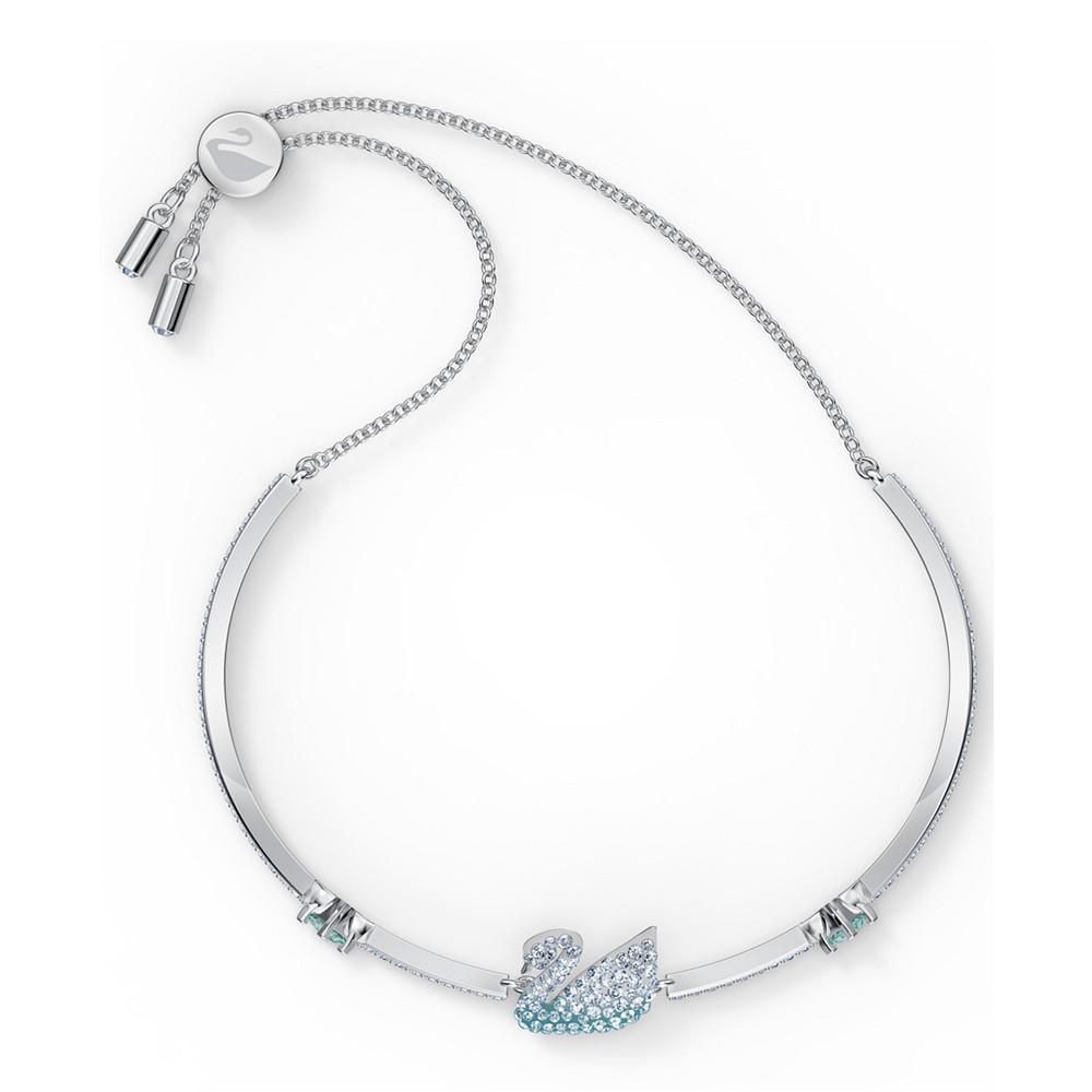 商品Swarovski|Silver-Tone Crystal Swan Bracelet,价格¥956,第4张图片详细描述