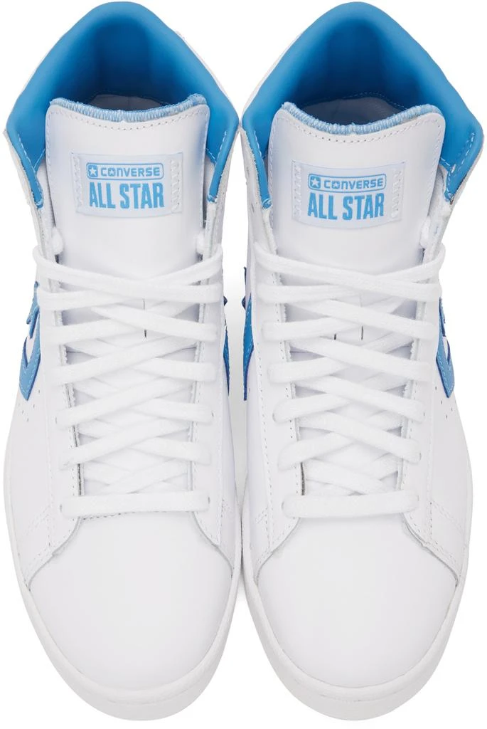 商品Converse|White & Blue 'Pro Leather' High Sneakers,价格¥372,第5张图片详细描述