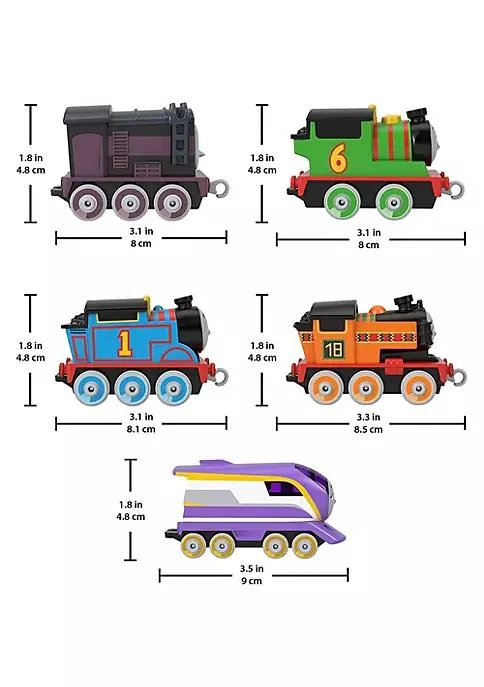 商品Thomas & Friends|Friends Thomas Friends Fisher Price Adventures Engine Pack Set Of 5 Push Along Toy Trains,价格¥305,第3张图片详细描述