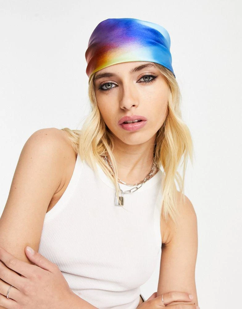 商品Topshop|Topshop satin headscarf in multi,价格¥77,第1张图片