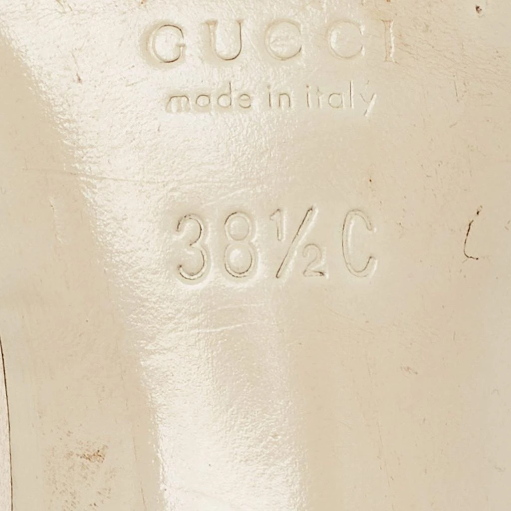 Gucci Cream Leather Hollywood Horsebit Slides Size 38.5 商品