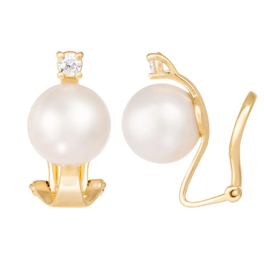 商品Splendid Pearls|14K Yellow Gold Diamond Earrings,价格¥4431,第1张图片