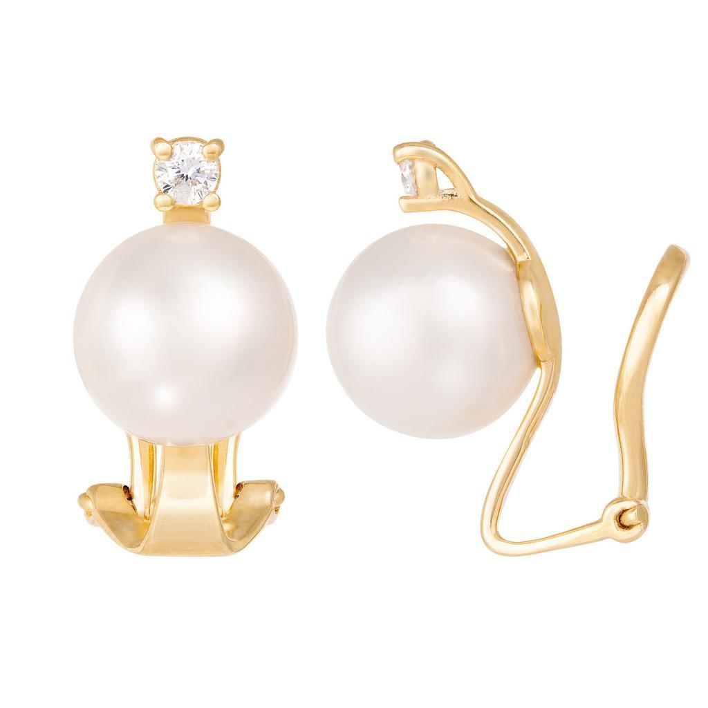 商品Splendid Pearls|14K Yellow Gold Diamond Earrings,价格¥4212,第1张图片