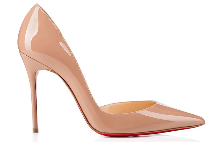 商品[国内直发] Christian Louboutin|CL路铂廷 Iriza 套脚尖头 细跟 高跟鞋10cm 女款 裸色,价格¥8239,第3张图片详细描述