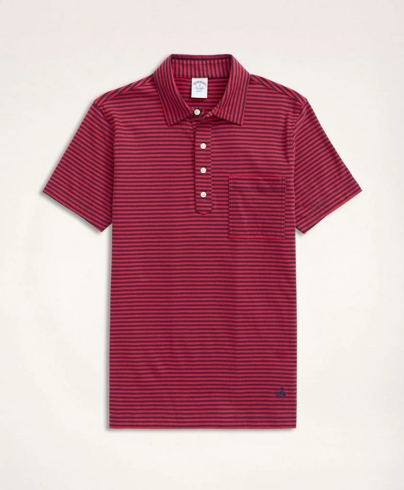 商品Brooks Brothers|Vintage Jersey Feeder Stripe Polo Shirt,价格¥300,第1张图片