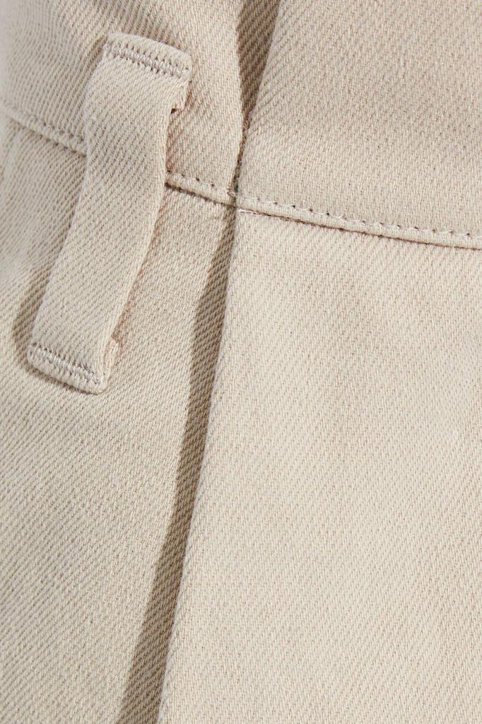 Cotton and linen-blend twill straight-leg pants商品第4张图片规格展示