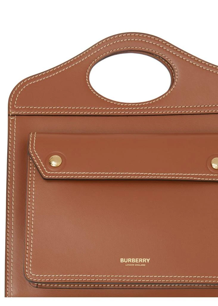 商品Burberry|Pocket 迷你皮革手提斜挎包,价格¥13730,第2张图片详细描述