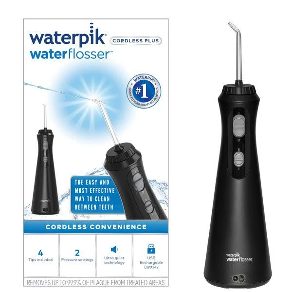 商品Waterpik|Waterpik Cordless Plus Cordless Water Flosser 492 Black,价格¥451,第1张图片