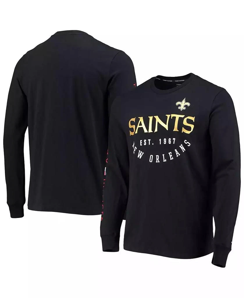 商品Tommy Hilfiger|Men's Black New Orleans Saints Peter Long Sleeve T-shirt,价格¥359,第1张图片