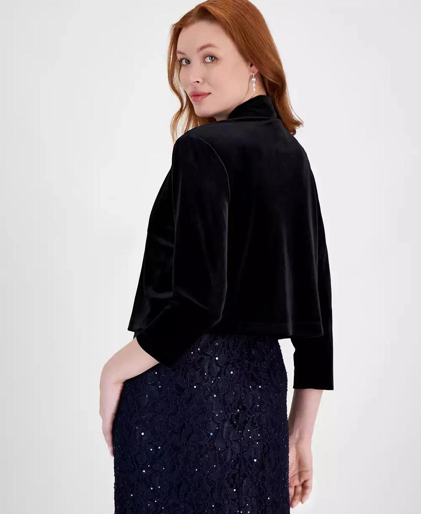 商品Connected|Women's Velvet 3/4-Sleeve Shrug Jacket,价格¥292,第2张图片详细描述