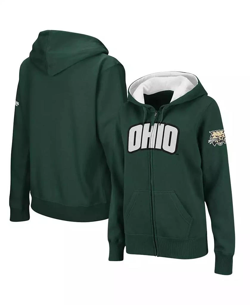 商品Colosseum|Women's Stadium Athletic Green Ohio Bobcats Arched Name Full-Zip Hoodie,价格¥331,第2张图片详细描述